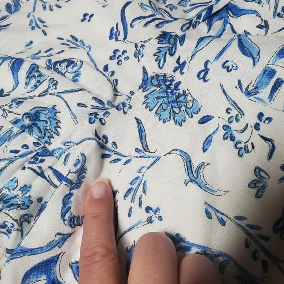 Kiel James Patrick Linen Cotton Blend Chinoiserie Beach Pattern Shorts Size 10 - Picture 8 of 16